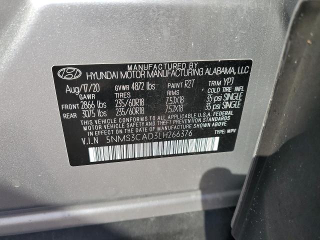 2020 HYUNDAI SANTA FE SEL #3262046460