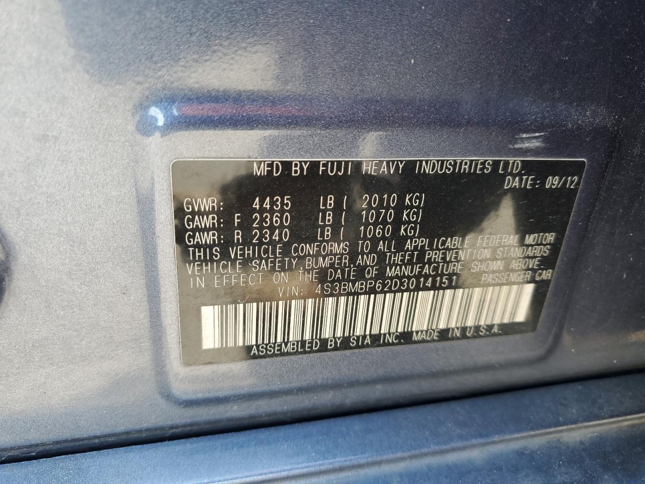 SUBARU LEGACY 2.5I LIMITED