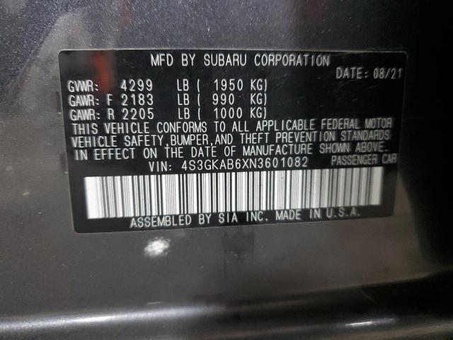 2022 SUBARU IMPREZA - 4S3GKAB6XN3601082