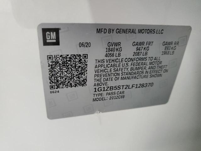 2020 CHEVROLET MALIBU 1G1ZB5ST2LF128370