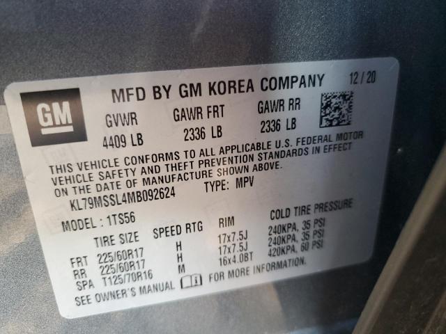 2021 CHEVROLET TRAILBLAZER ACTIV KL79MSSL4MB092624