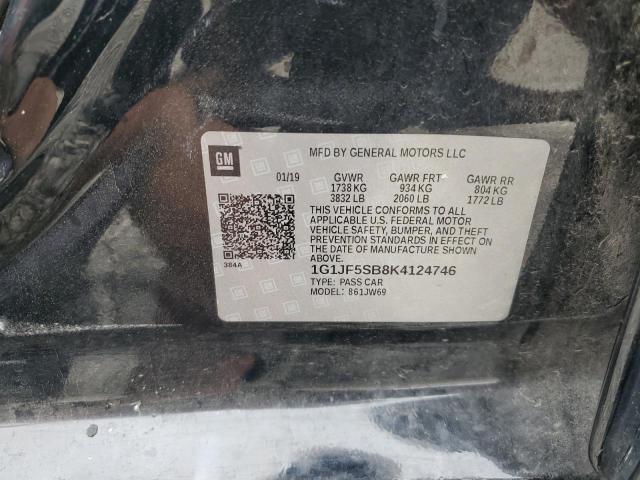 2019 CHEVROLET SONIC PREM 1G1JF5SB8K4124746