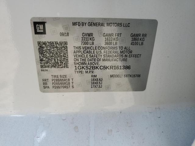 2019 GMC YUKON SLT - 1GKS2BKC5KR161386