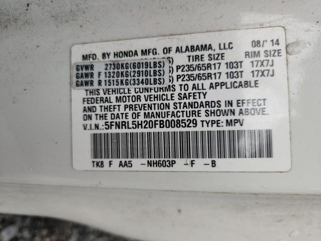 2015 HONDA ODYSSEY LX 5FNRL5H20FB008529