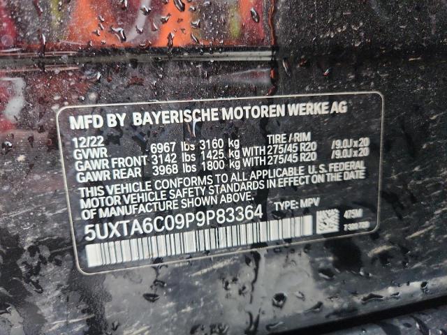 2023 BMW X5 XDRIVE4 5UXTA6C09P9P83364