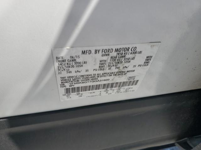 2016 FORD EXPLORER SPORT 1FM5K8GT7GGA31600
