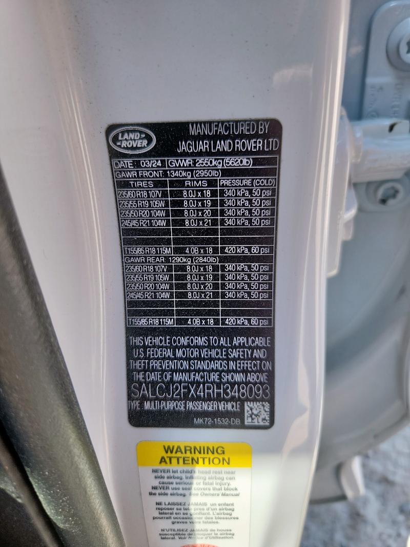 2024 LAND ROVER DISCOVERY SALCJ2FX4RH348093