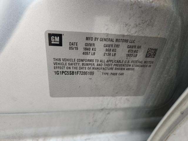 2015 CHEVROLET CRUZE LT 1G1PC5SB1F7286189