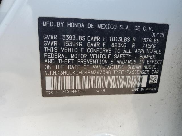 2015 HONDA FIT LX 3HGGK5H54FM767590