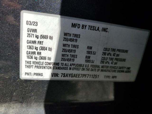 2023 TESLA MODEL Y 7SAYGAEE7PF711251