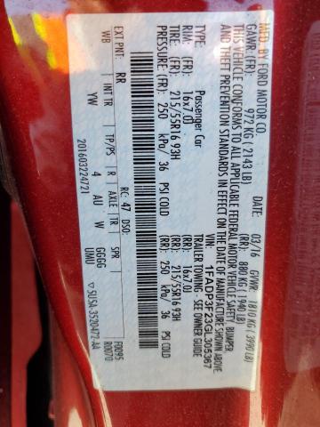 2016 FORD FOCUS SE #3282421259