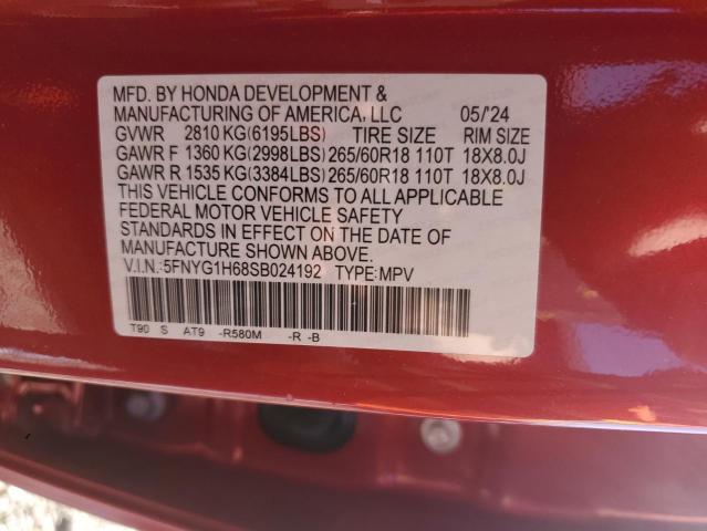 2025 HONDA PILOT TRAI 5FNYG1H68SB024192