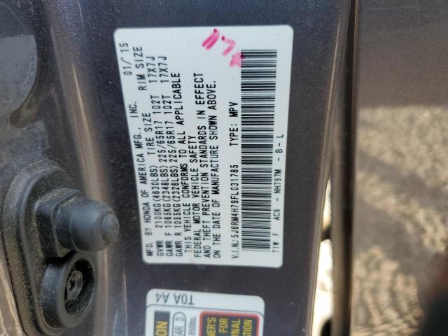 2015 HONDA CR-V EXL 5J6RM4H79FL031785