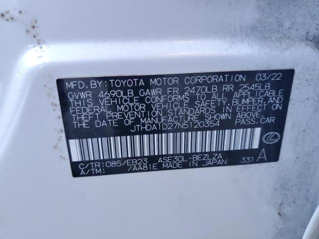 2022 LEXUS IS 300 JTHDA1D27N5120354