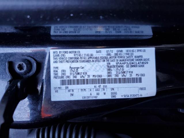 2012 FORD FOCUS TITA - 1FAHP3J24CL474929