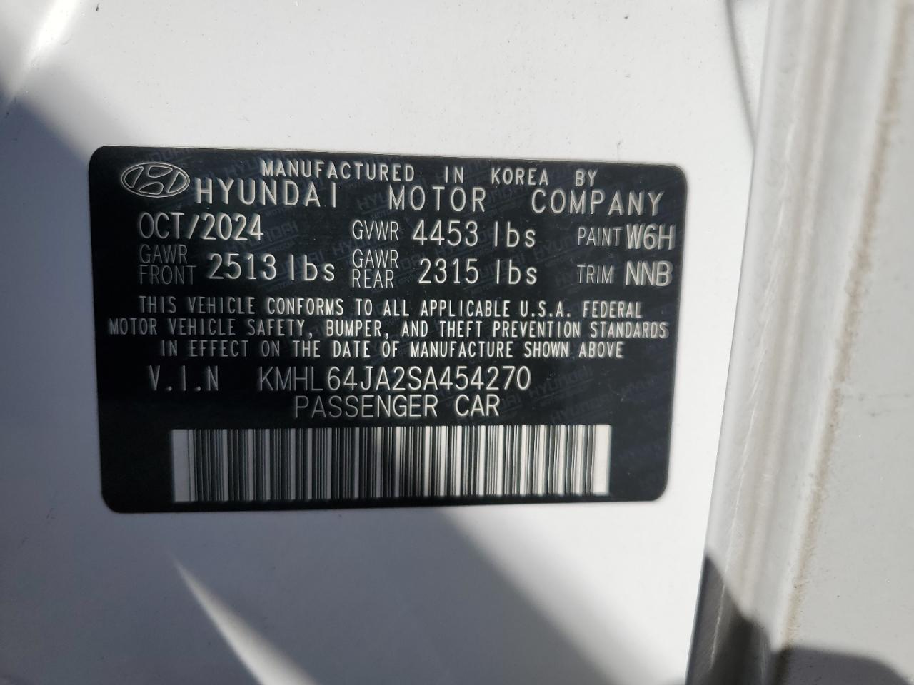 Lot #3240364965 2025 HYUNDAI SONATA SEL