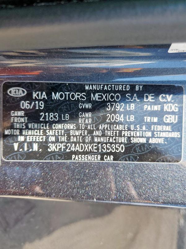 2019 KIA FORTE FE - 3KPF24ADXKE135350