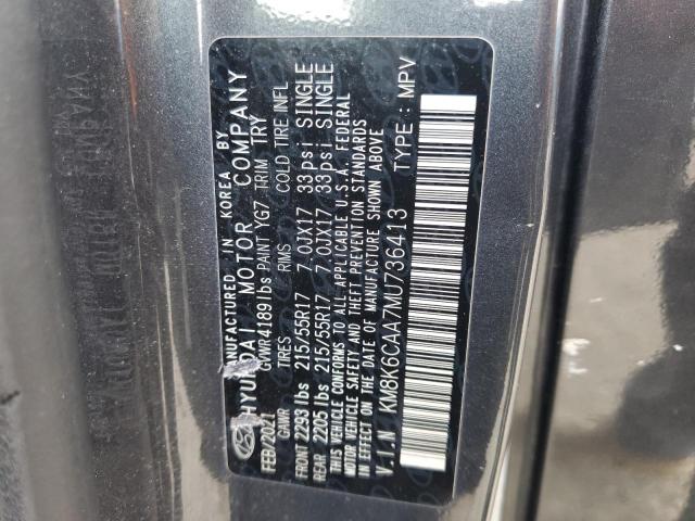 2021 HYUNDAI KONA SEL PLUS KM8K6CAA7MU736413