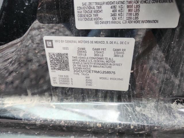 2021 CHEVROLET SILVERADO #3292477709