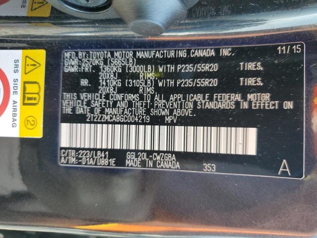 2016 LEXUS RX 350 - 2T2ZZMCA8GC004219