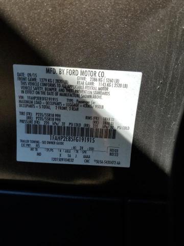 2015 FORD TAURUS SEL 1FAHP2E85FG191915