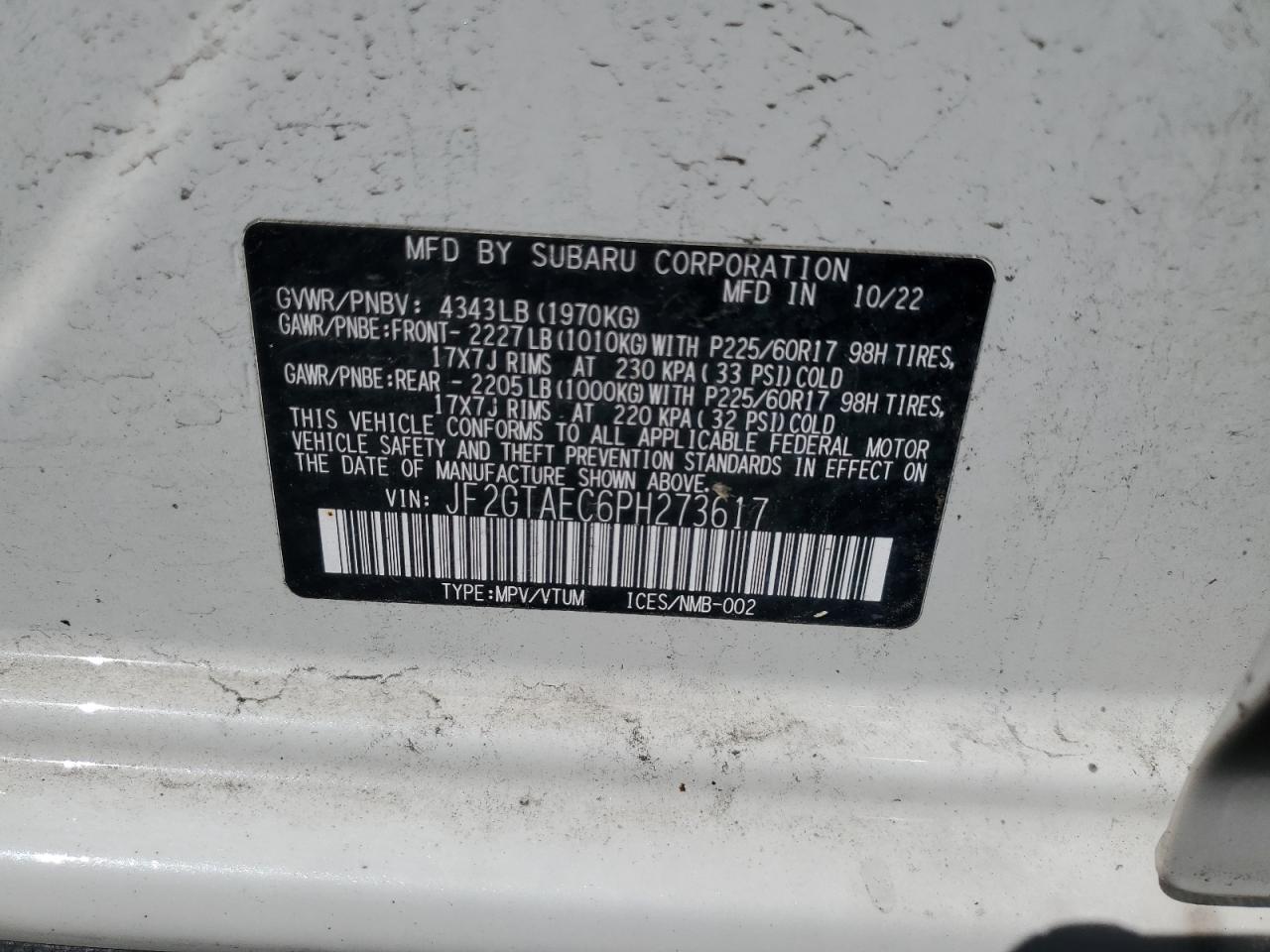 SUBARU CROSSTREK PREMIUM