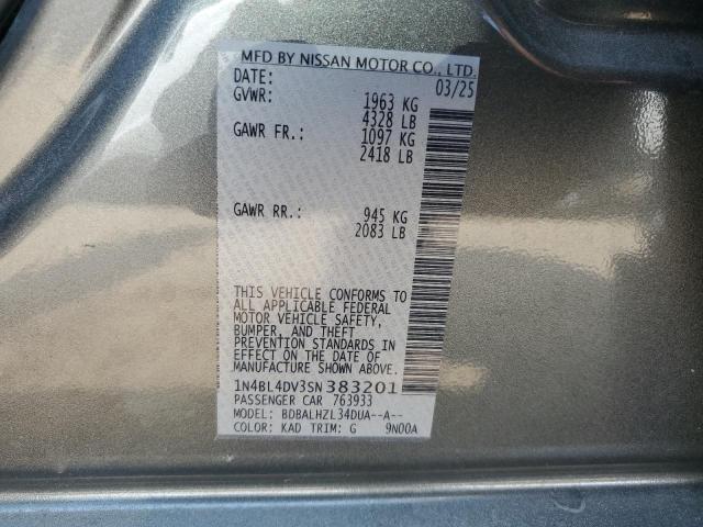 2025 NISSAN ALTIMA SV 1N4BL4DV3SN383201