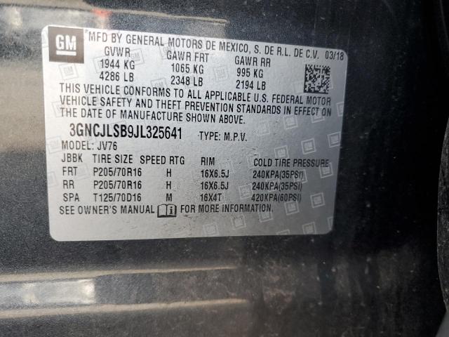 2018 CHEVROLET TRAX 1LT - 3GNCJLSB9JL325641