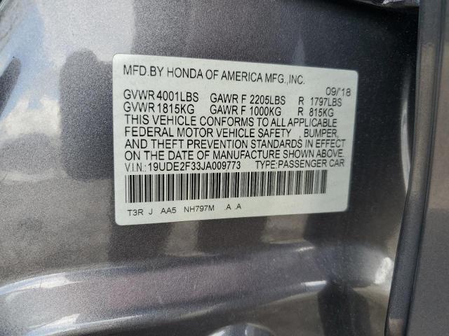 2018 ACURA ILX BASE W 19UDE2F33JA009773