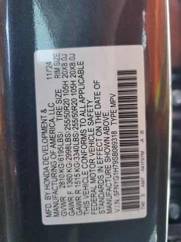 2025 HONDA PILOT TOURING 5FNYG1H79SB089318