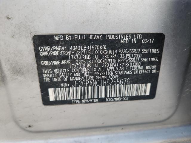 2017 SUBARU CROSSTREK LIMITED JF2GPANC1H8255676