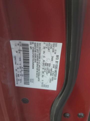 2010 FORD EXPLORER XLT - 1FMEU7DE7AUA06294