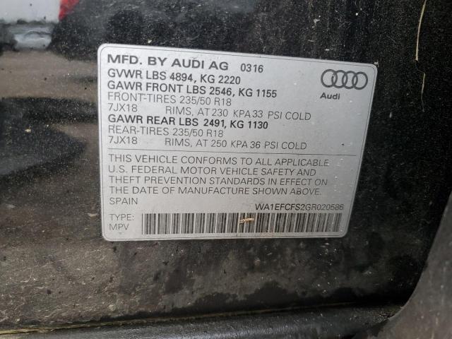 2016 AUDI Q3 PREMIUM PLUS - WA1EFCFS2GR020586