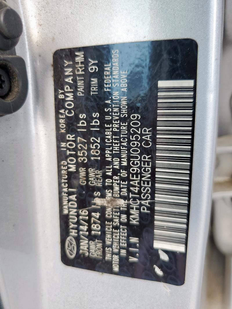 2016 HYUNDAI ACCENT SE KMHCT4AE9GU095209