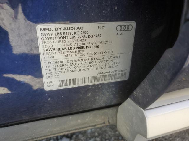 2022 AUDI Q5 PREMIUM - WA1EAAFY6N2026047