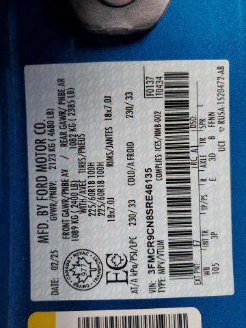 2025 FORD BRONCO SPO 3FMCR9CN8SRE46135