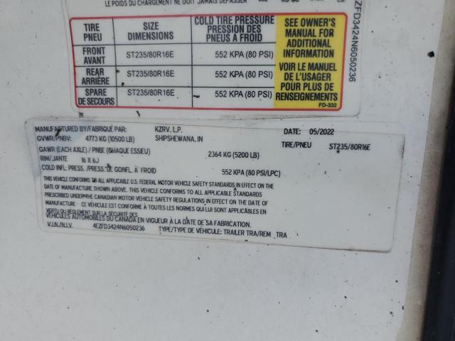 2022 KZ INC DURANGO-HALF TON 290 #3265251993