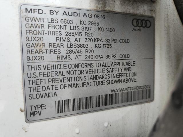 2017 AUDI Q7 PRESTIG - WA1VAAF74HD026922