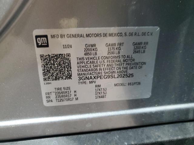 2025 CHEVROLET EQUINOX LT 3GNAXPEG9SL202525