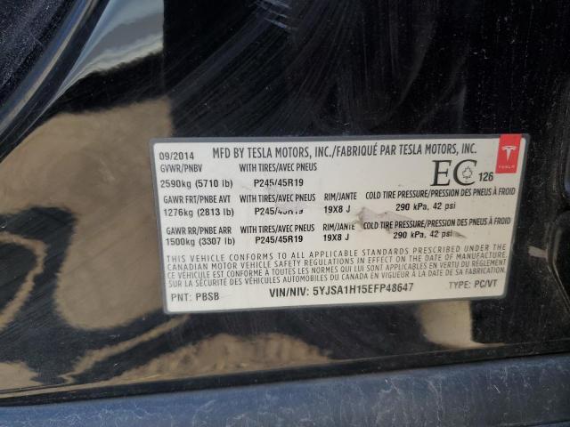 2014 TESLA MODEL S - 5YJSA1H15EFP48647