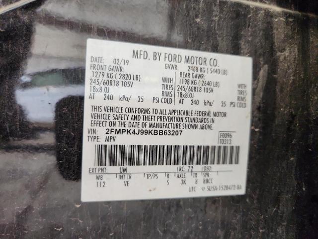 2019 FORD EDGE SEL - 2FMPK4J99KBB63207