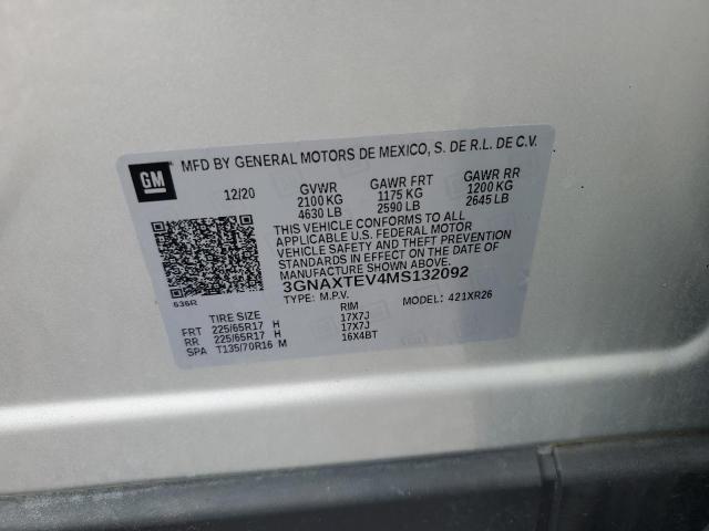 2021 CHEVROLET EQUINOX LT - 3GNAXTEV4MS132092