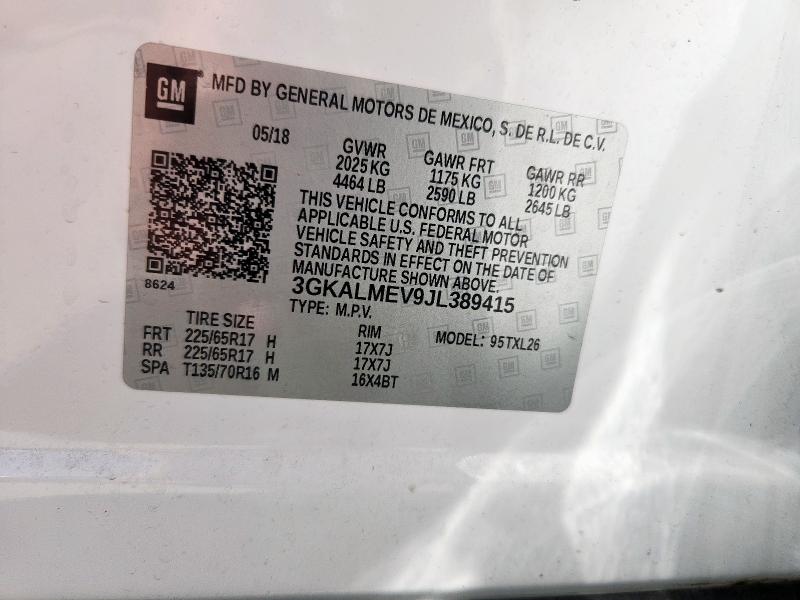 2018 GMC TERRAIN SL 3GKALMEV9JL389415
