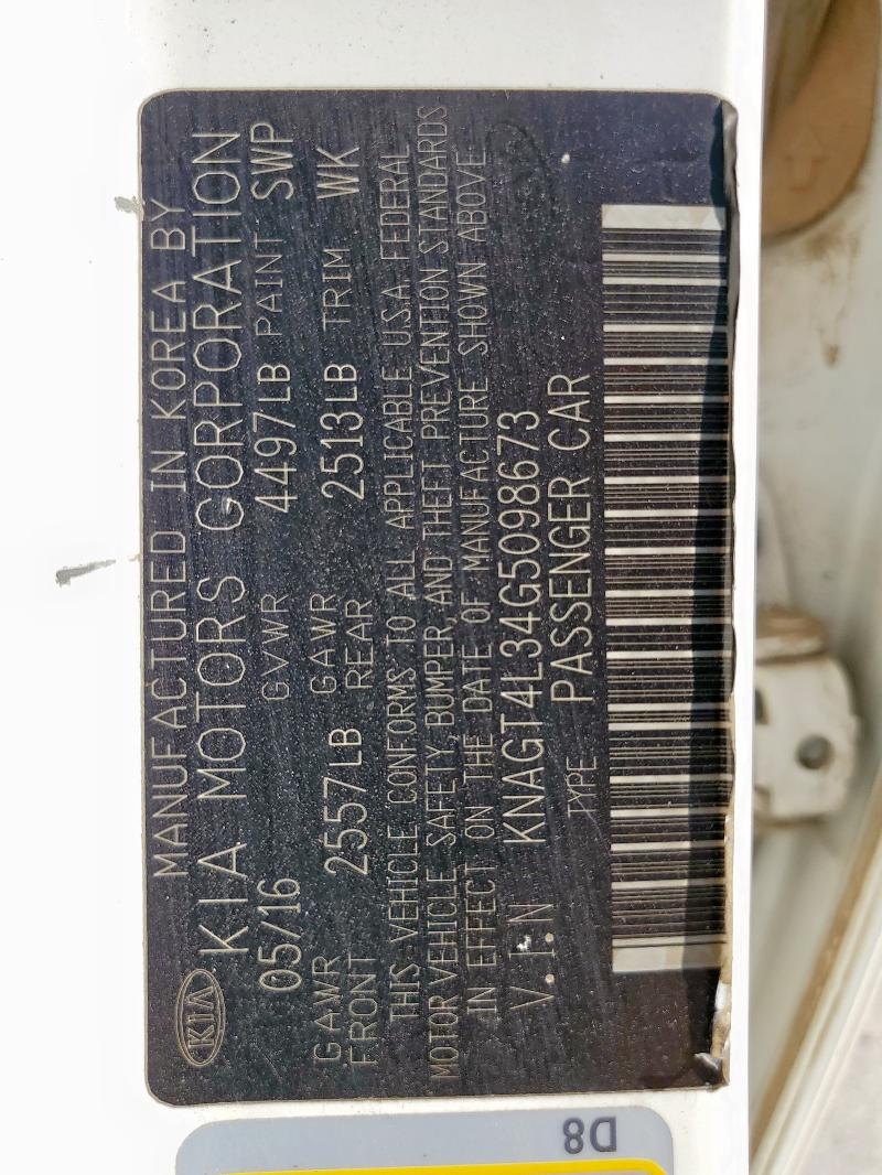 2016 KIA OPTIMA LX - KNAGT4L34G5098673