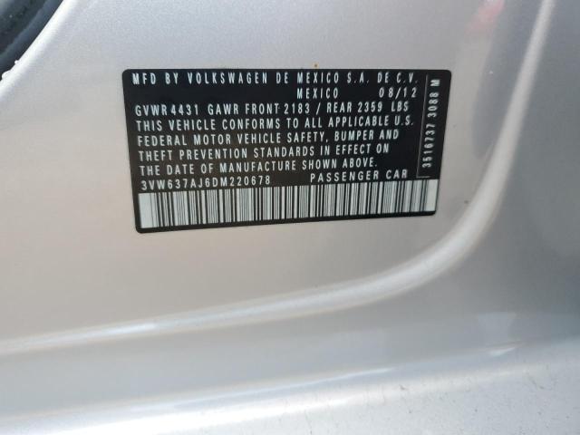 2013 VOLKSWAGEN JETTA HYBR - 3VW637AJ6DM220678