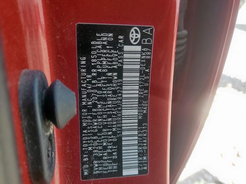 2018 TOYOTA COROLLA L - 5YFBURHE4JP842719