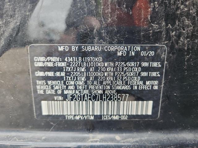 2020 SUBARU CROSSTREK JF2GTAEC7LH238577