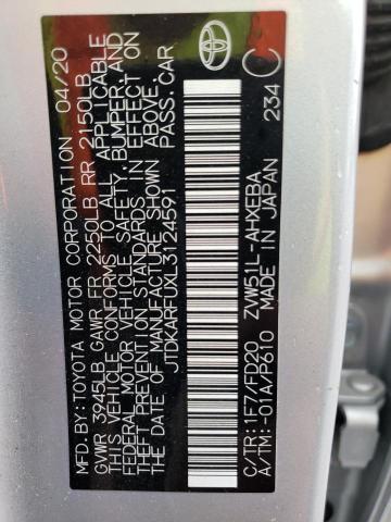 2020 TOYOTA PRIUS L JTDKARFUXL3124591