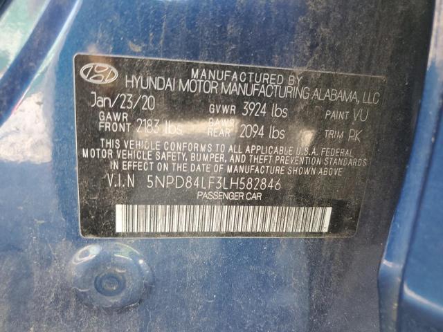 2020 HYUNDAI ELANTRA SEL - 5NPD84LF3LH582846