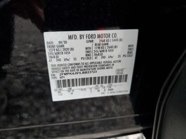 2020 FORD EDGE SEL - 2FMPK4J91LBB23723
